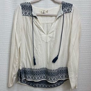 H&M Embroidered Cotton Blouse